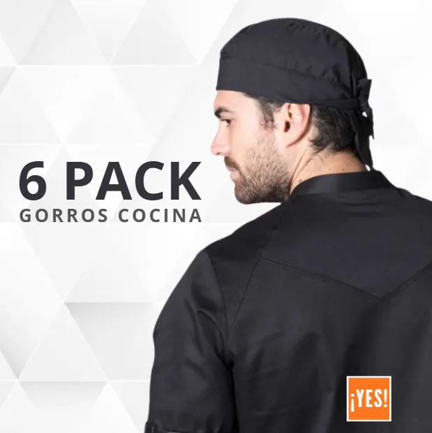 [CI01228] 6 Pack gorros de cocina