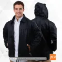 Chaqueta impermeable con capucha
