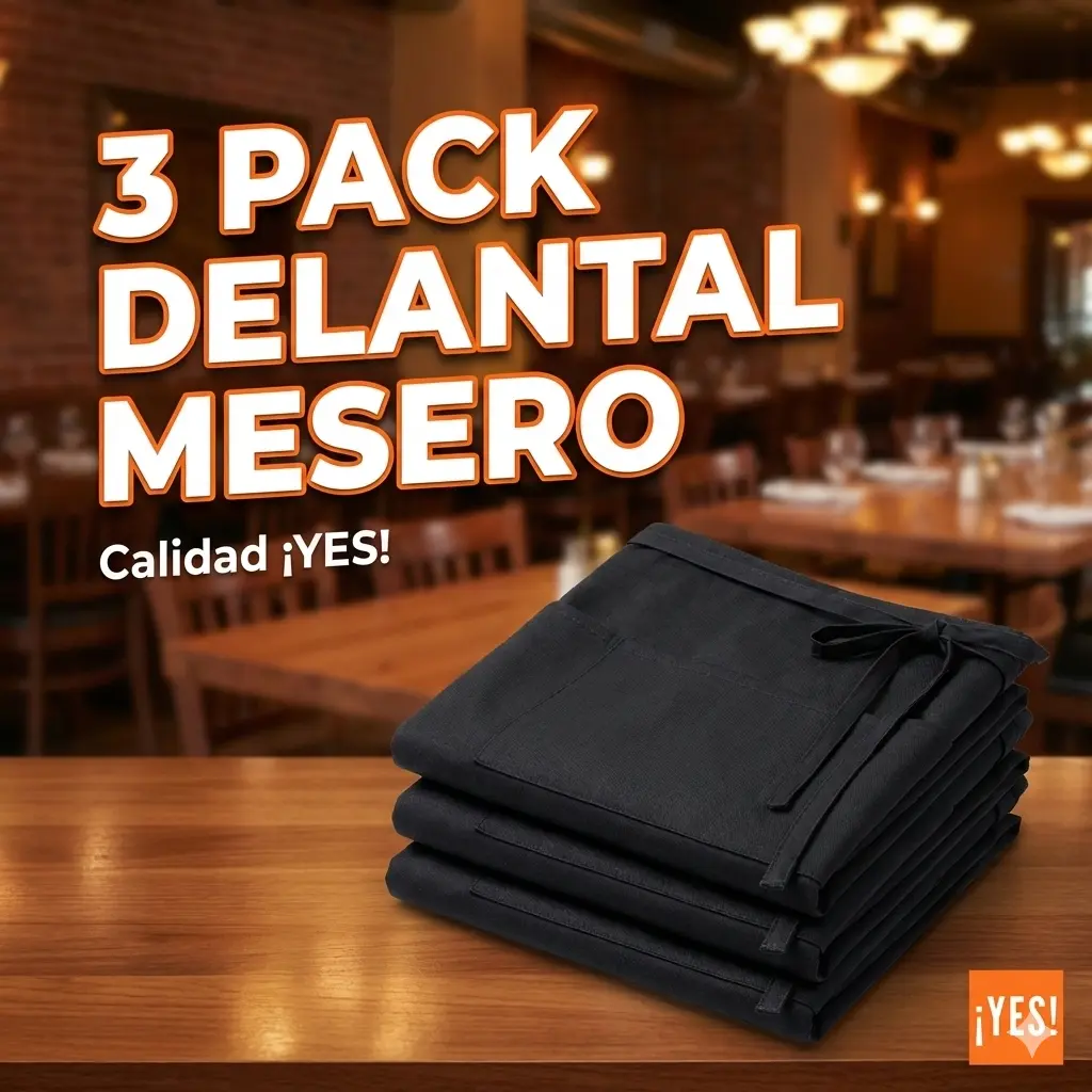 3 Pack delantal para mesero unisex