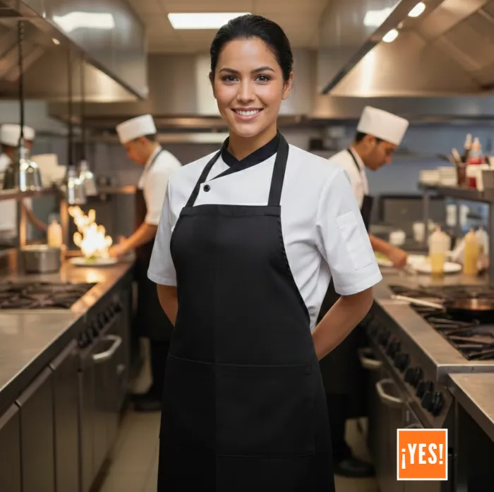 Delantal para chef con regulador