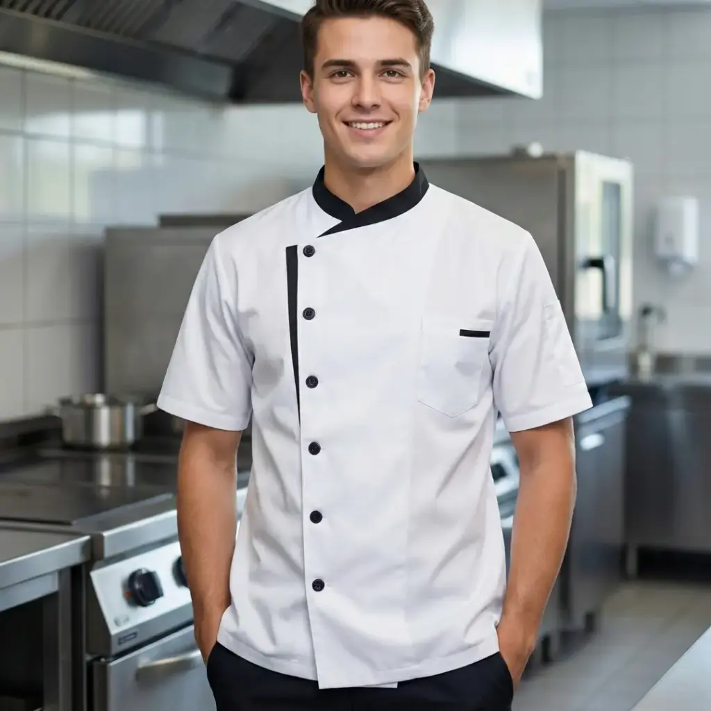 Camisa filipina para chef combinada