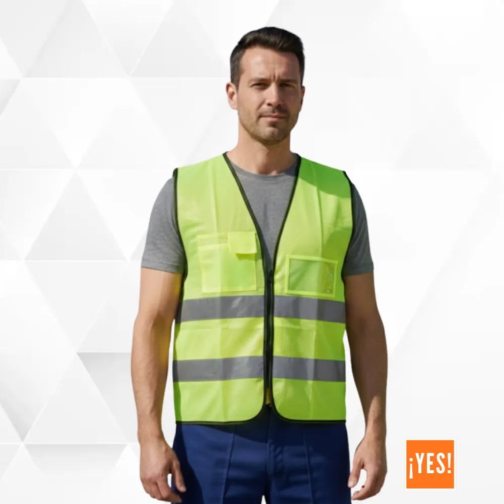 Chaleco verde polister V2