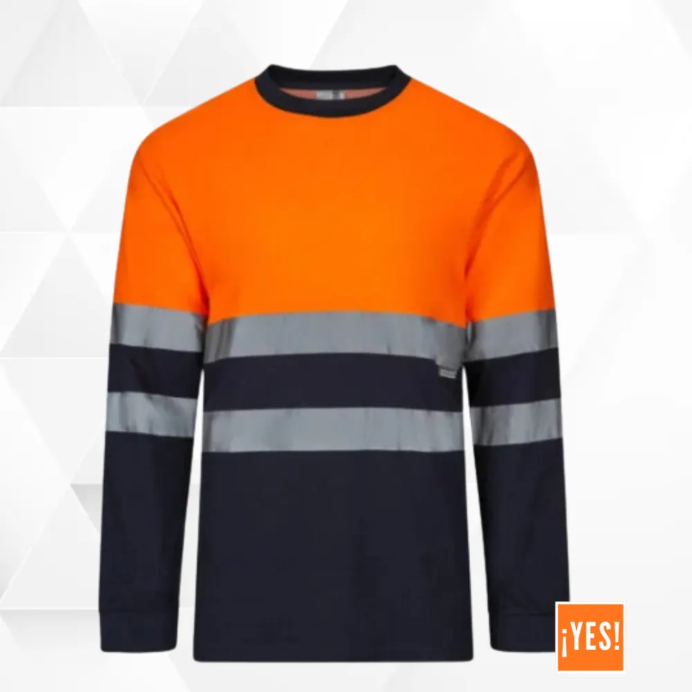 Sudadera polo dryfit combinada naranja