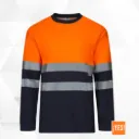 Sudadera polo dryfit combinada naranja